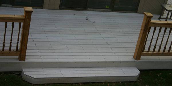 Composite Decking Pressure Washed With Steam.