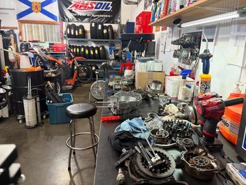 Inside the shop at ADK Services LTD.