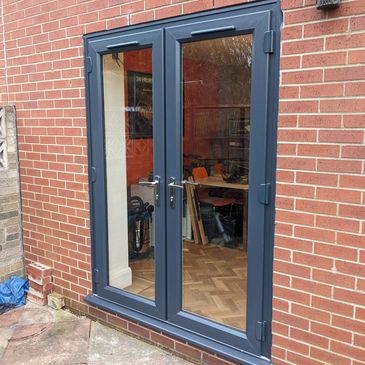 A eurocell Grey set of french doors