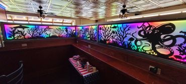 This is a privacy wall we made for a local restaurant in Windgap PA called American Lobster