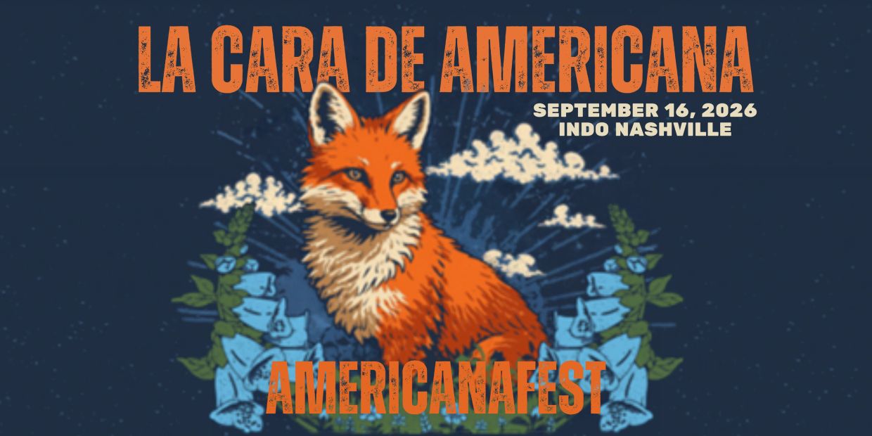 Poster for AmericanaFest featuring a fox on September 16, 2026, in Nashville.