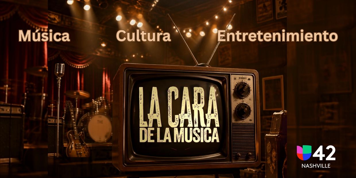 Vintage TV promoting a music and entertainment show called La Cara de la Musica.