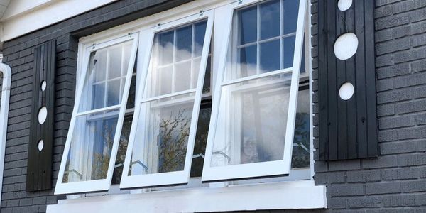 Storm windows, clean