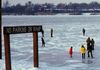 In New Albany's Waterfront Park when the Ohio froze in 1977.  People could walk across to Shawnee Park!