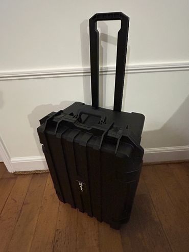 All you need is neatly packed in a hard wheeled case