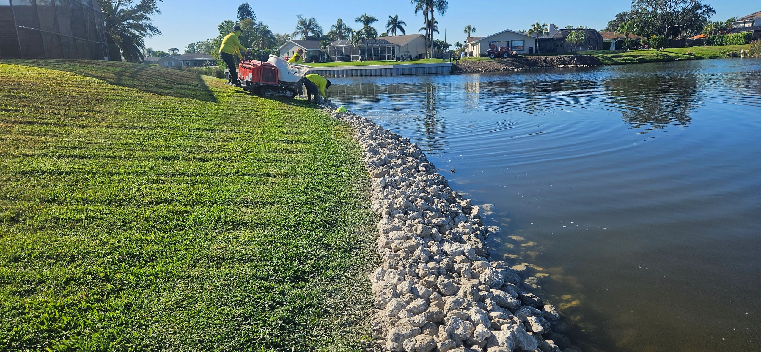 Fdot Rip Rap Rock Revetment Installation by RipRap of Florida