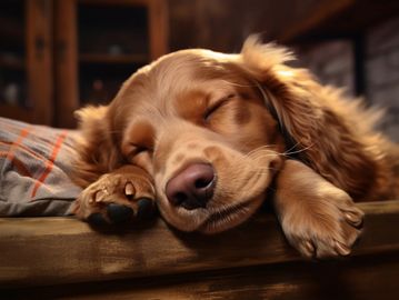 picture of sleeping dog