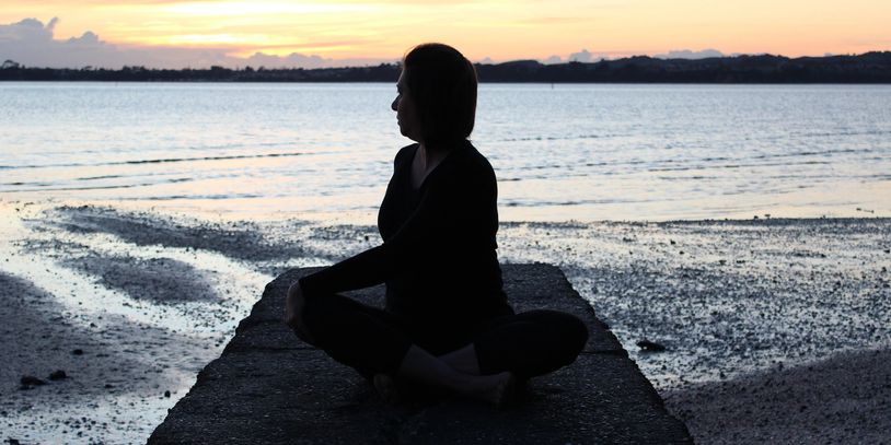 Yogagyms instructor posing at sunset. Yoga Howick, Yoga East Auckland, Hatha Yoga Auckland