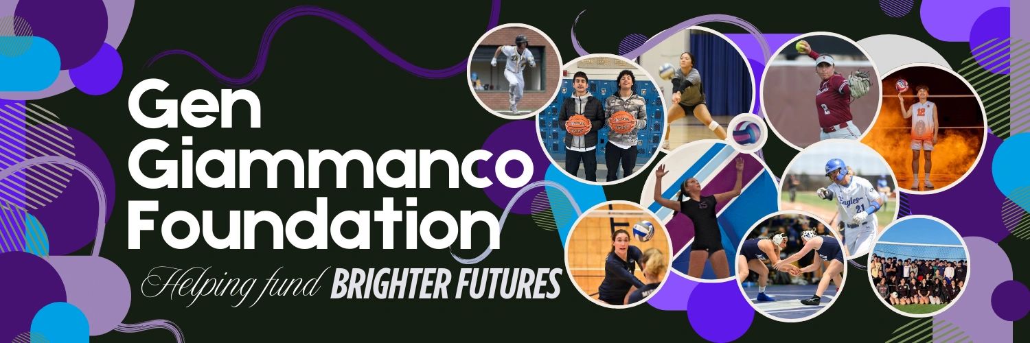 Gen Giammanco Foundation cover art with photos of students and subtitle saying Helping Fund Brighter