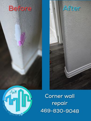 Corner interior wall repair 