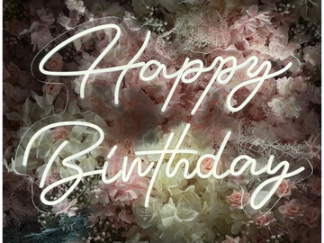 Happy Birthday neon sign