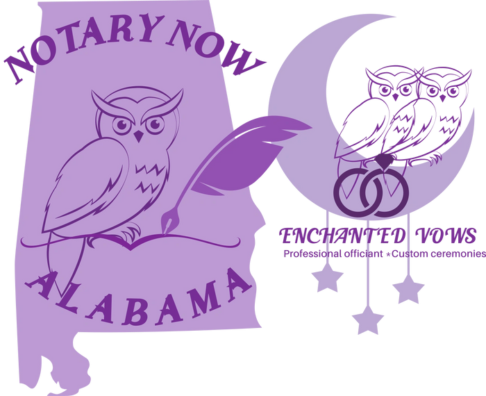 Notary now alabama 
Enchanted vows
Logos