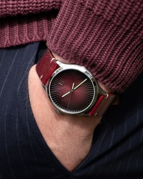 Mezei Watch Company Maroon Fume Limited Edition