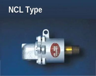 Metal NCL type mechanical component with threaded end.