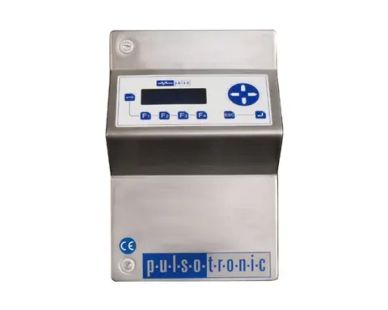A medical device labeled 'pulsotronic' with digital controls and display.