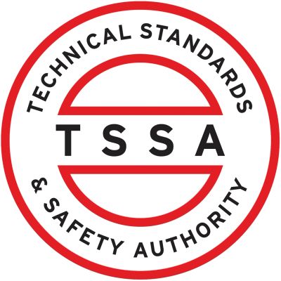 Technical Standards &amp; Safety Authority logo with TSSA initials.