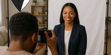 Professional Headshot photos Taken at the clients home