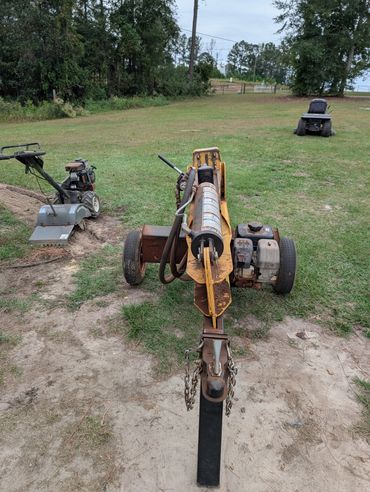 Log splitter and tiller