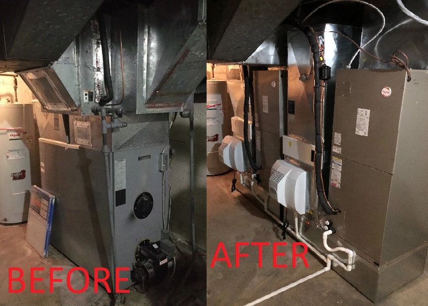 Oil conversion before and after
