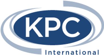 Logo of KPC International with blue and white color scheme.