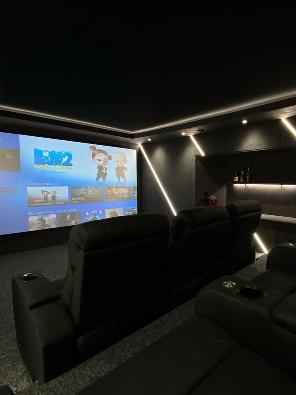 Former Bedroom to Home Cinema Design in Herts
