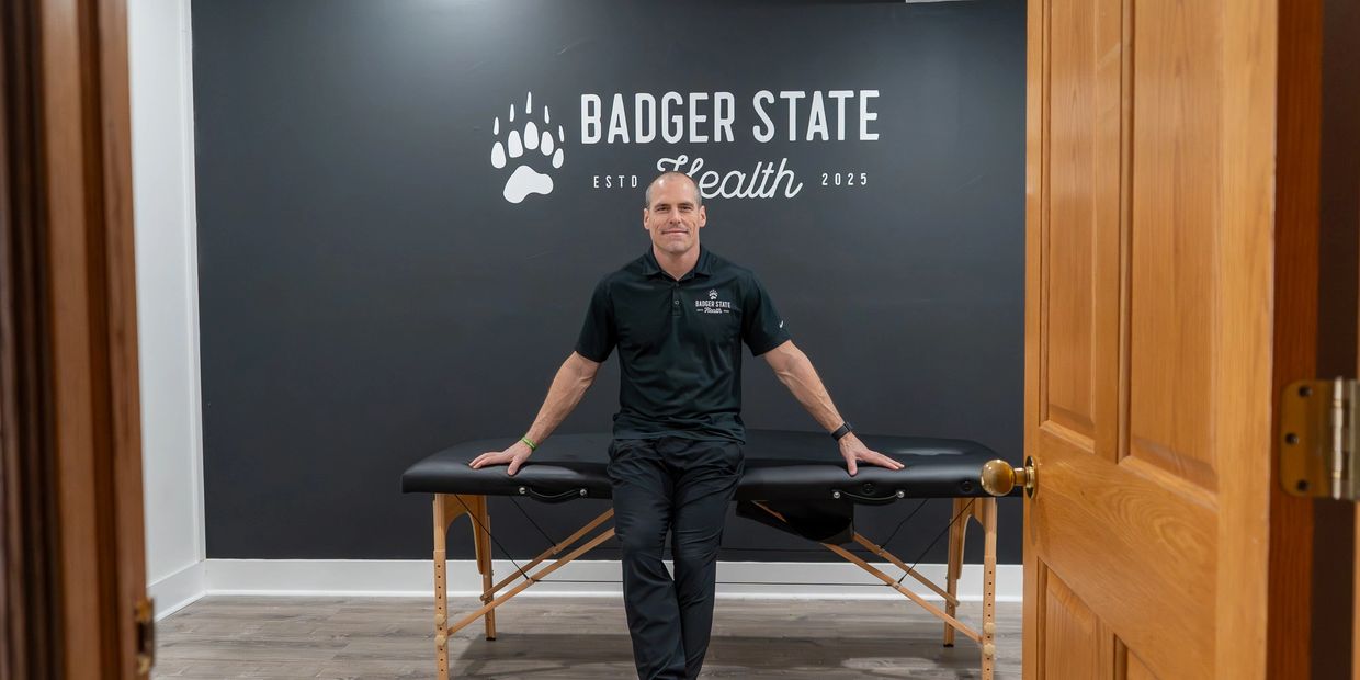 physical therapist dr dan murray dpt welcoming into his PT clinic for athletes in waunakee wisconsin