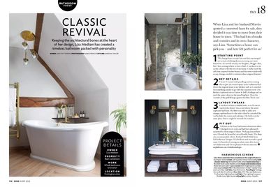 25 Beautiful Homes June 2025, classic bathroom, barn conversion, RS Bathroom Designs