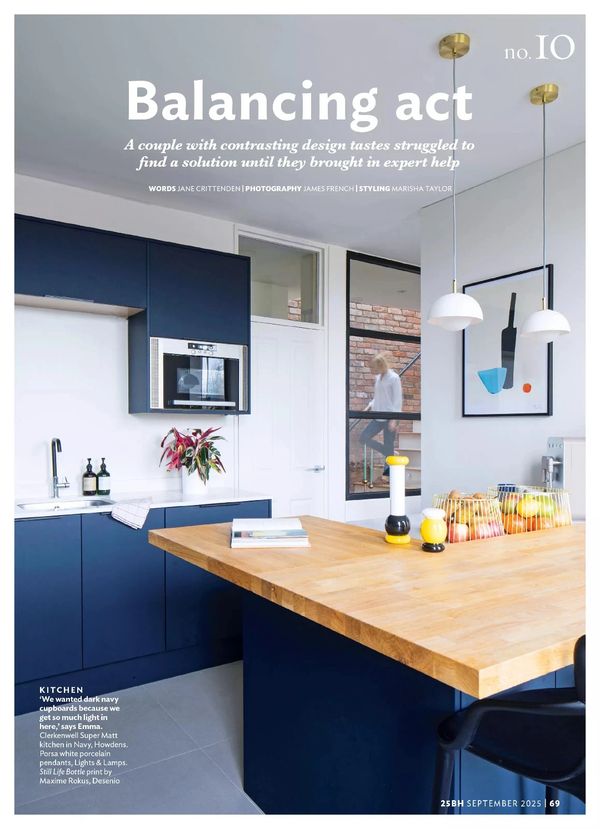 Blue kitchen, Pauline Gidoin designer, MM Studio, duplex revamp, London architect, Jane Crittenden w