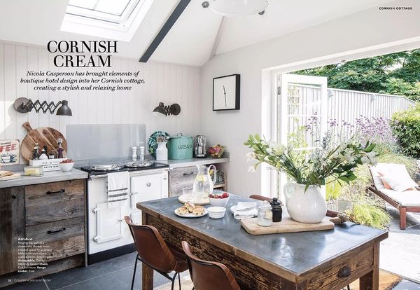 Country Homes & Interiors, June 2021, cottage renovation, kitchen extension, Cornish cottage, rural