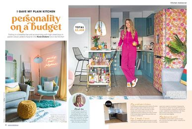 Budget kitchen, green kitchen, Lick Paint, Get Kooky, Dunelm clock, Lust Home, Lanny X Studio