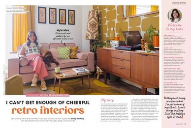 HomeStyle magazine, August 2023, Jane Crittenden, retro home, retro interiors, colourful house