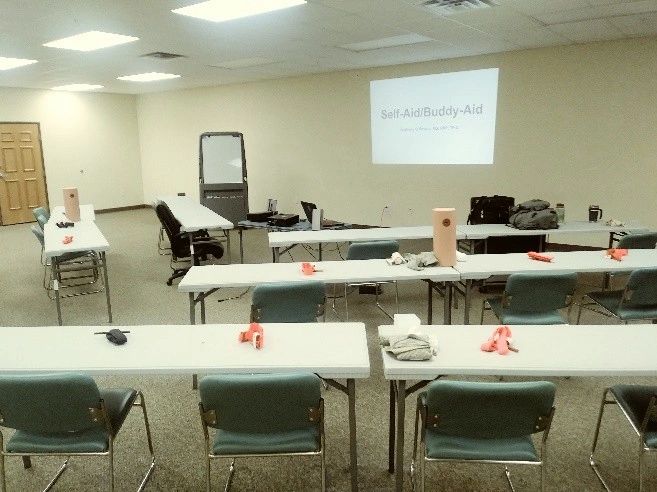 The set up before a recent course I put on