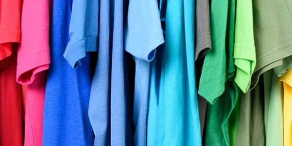 photo of multi-colored shirts hanging