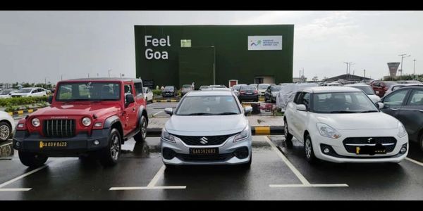 Mopa airport , self drive cars