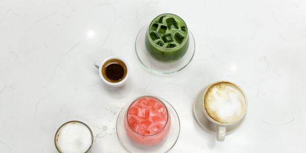 Iced and espresso drinks served at Sobar Coffee cafe in downtown Everett, WA