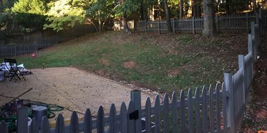 Fence installed to provide a safe space for the kids and dog to play in the back yard 