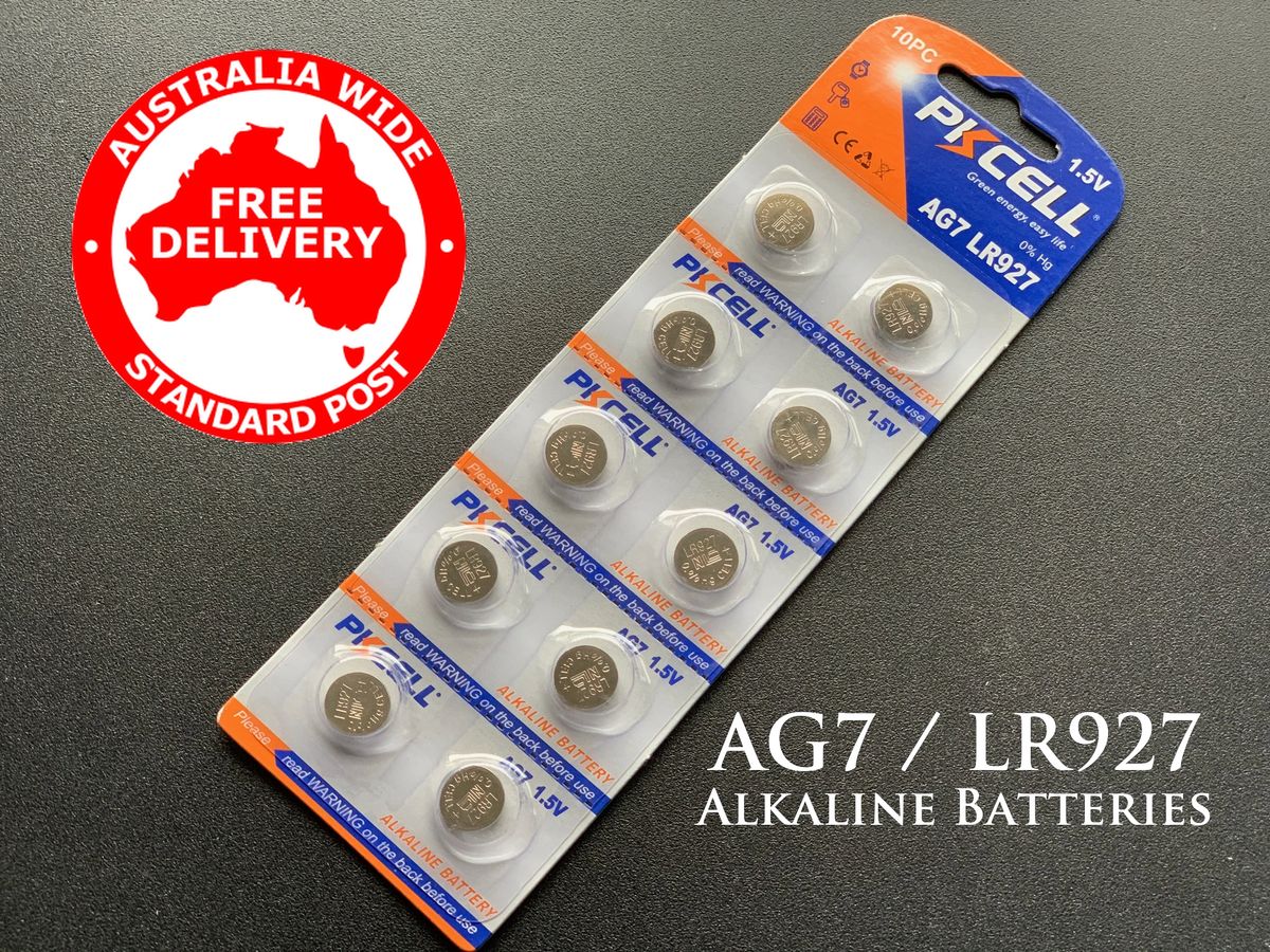 10x AG7 / LR927 Button Coin PK Cell Alkaline Battery 1.5V
