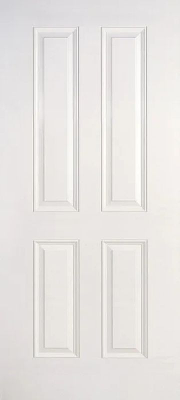 SF4P 4-Panel Smooth Fiberglass Exterior Door