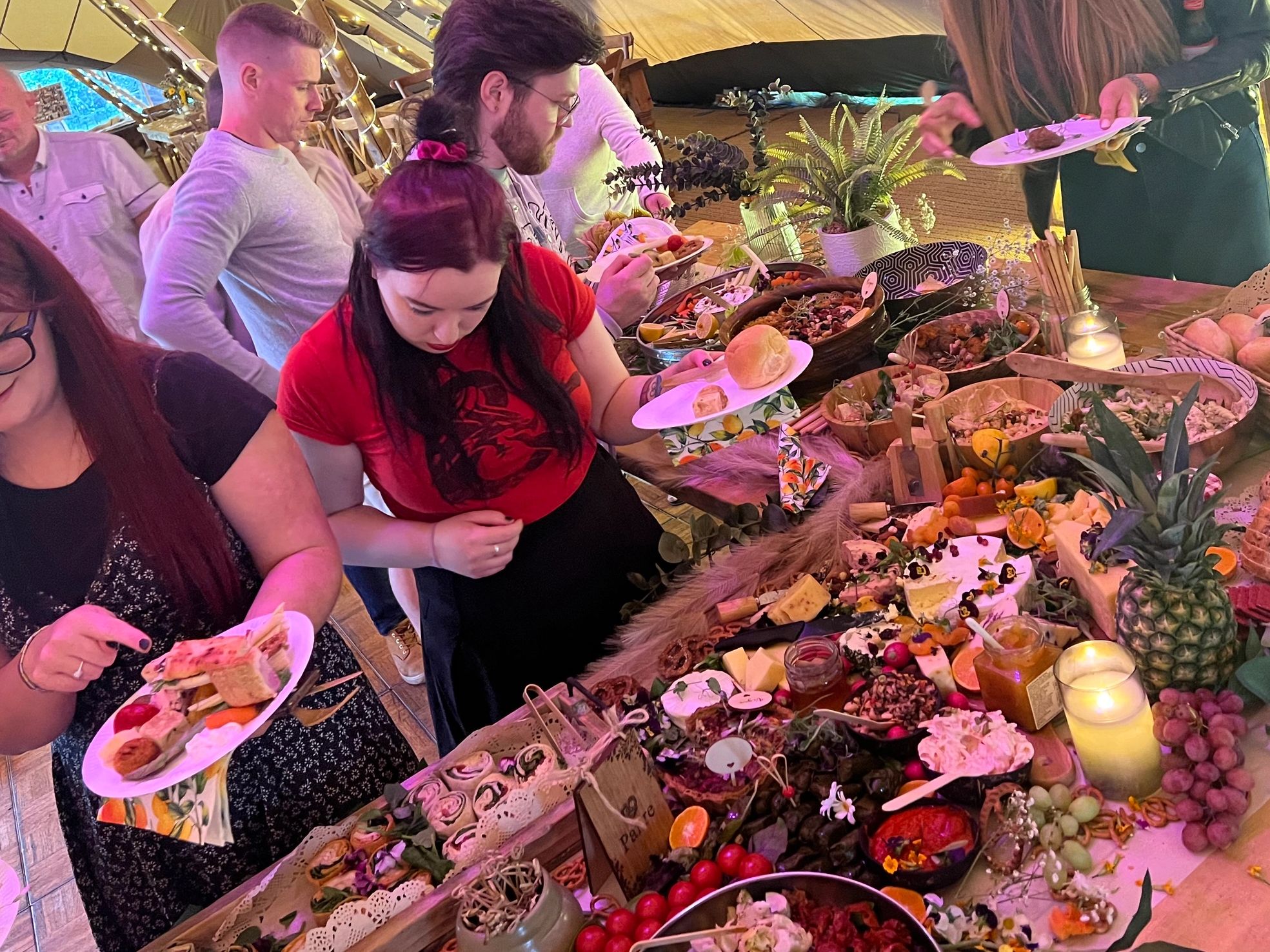 Tipi wedding graze table ⛺️ 