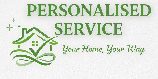 Green logo with house and text 'PERSONALISED SERVICE Your Home, Your Way'.