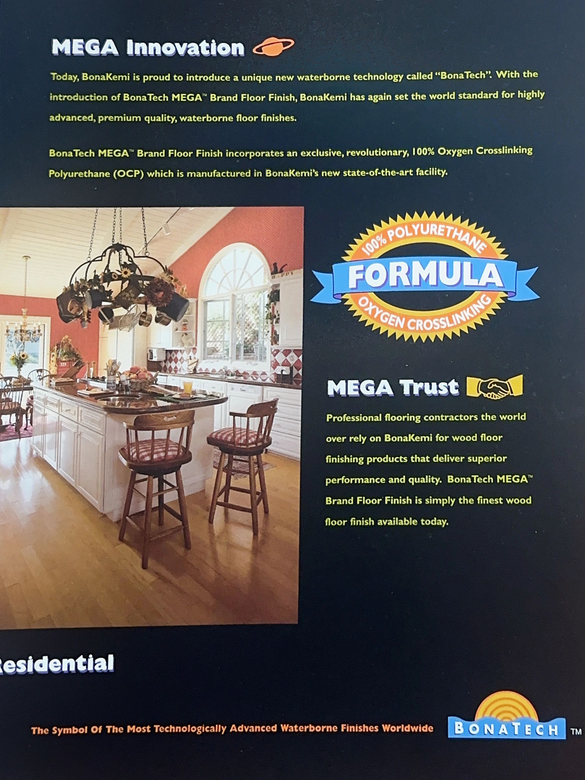 Bona Mega finish brochure in Dana Point, CA