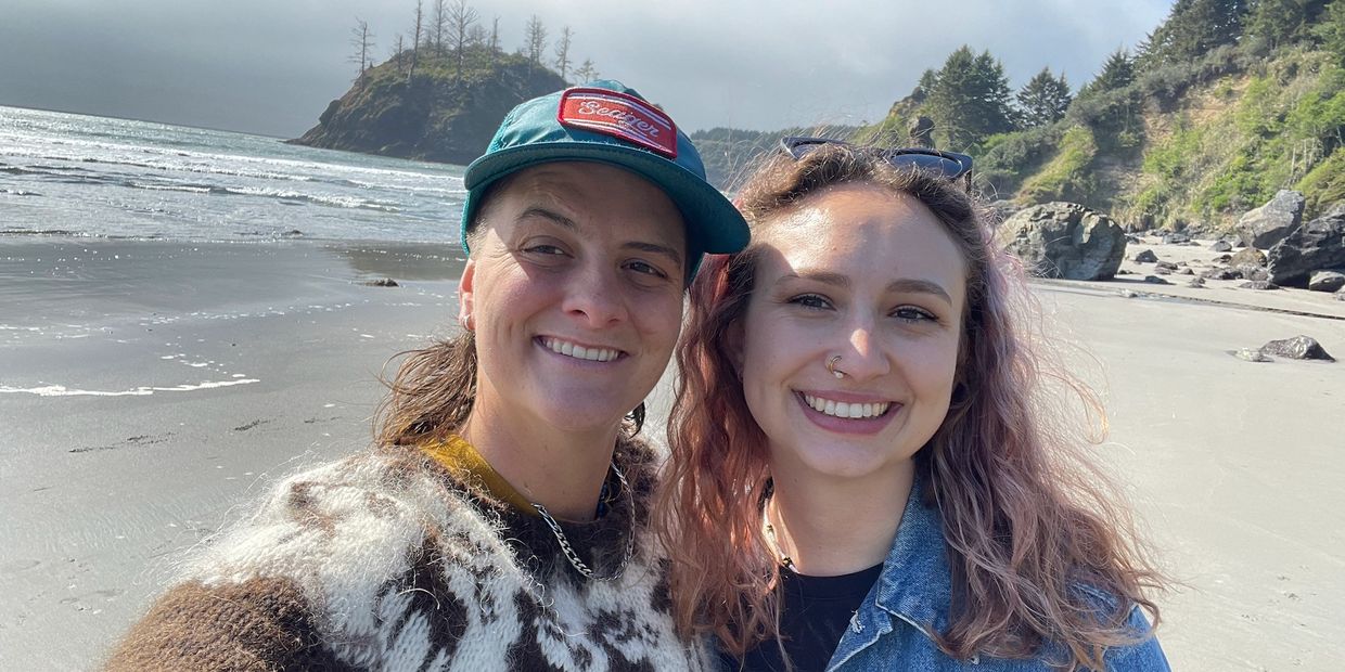 Mak and me on Trinidad State Beach