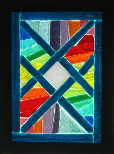 kiln-formed glass, lattice weave