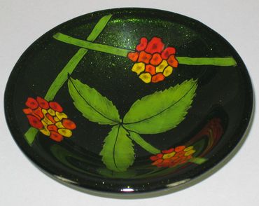 hand-painted glass bowl
lantana