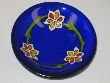 hand-painted glass bowl
