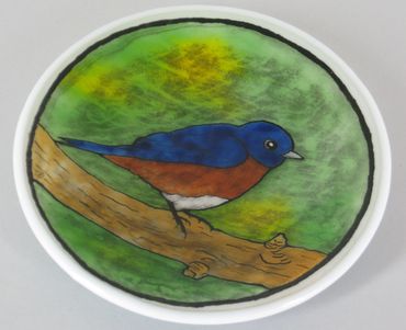 hand-painted glass bowl