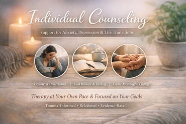 Individual counseling support for anxiety, depression, and life transitions.