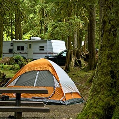 Tent Camping in the woods