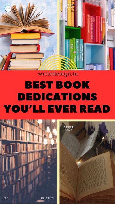 Best Book Dedications You'll Ever Read