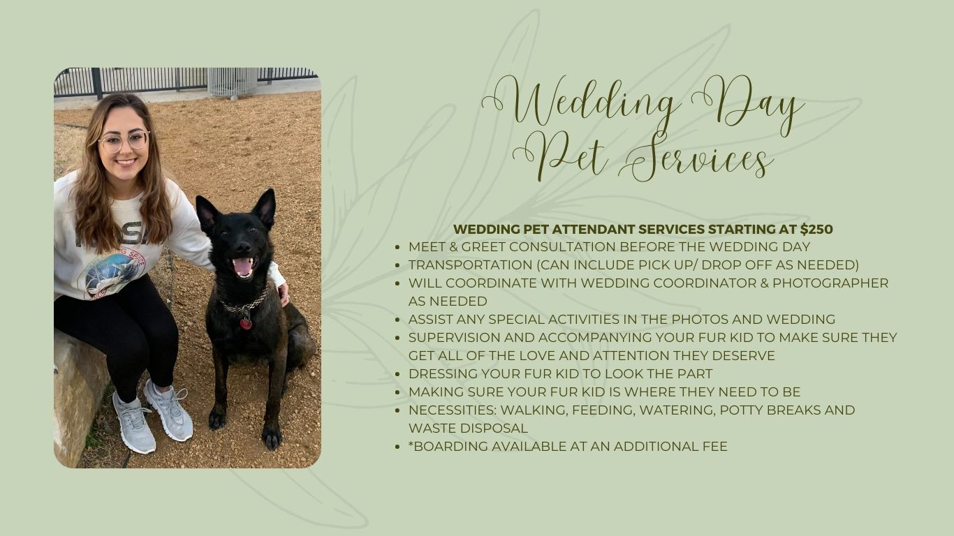 Wedding Day Pet Services